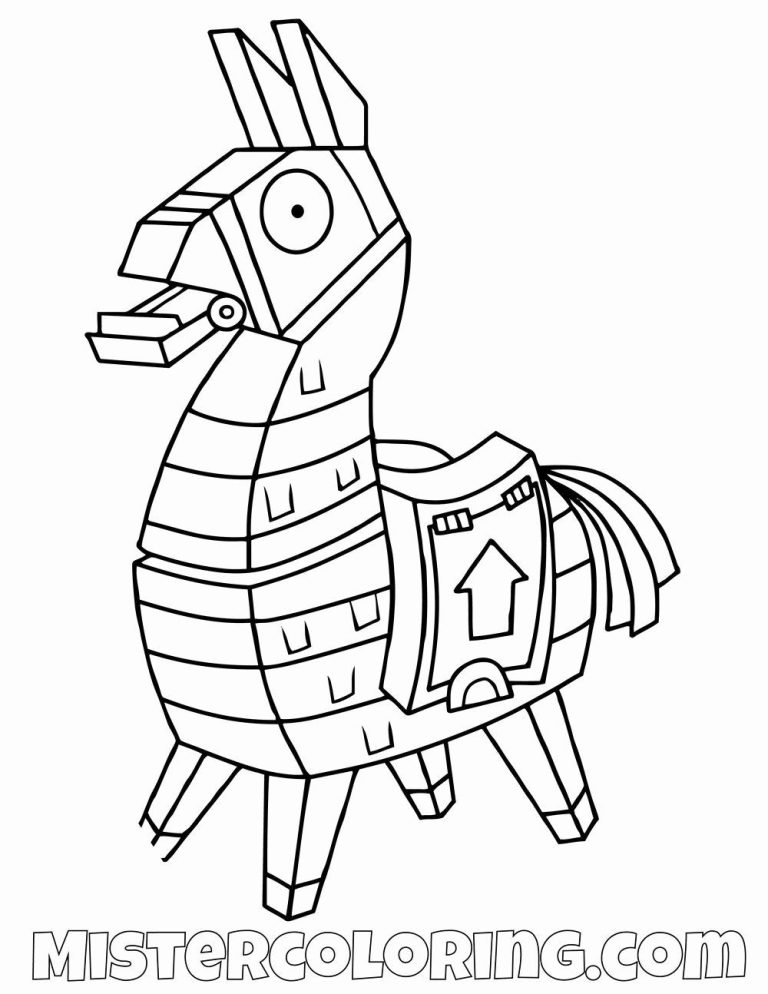 Fortnite Llama Coloring Page