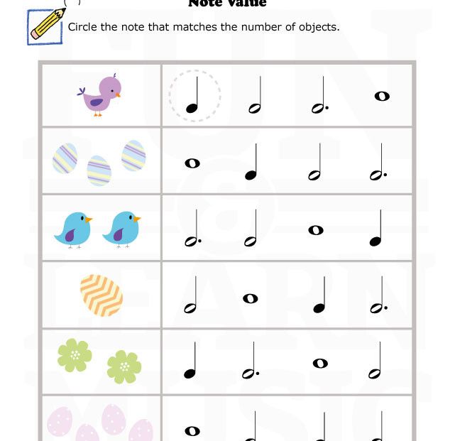 Music Theory Worksheets For Kindergarten
