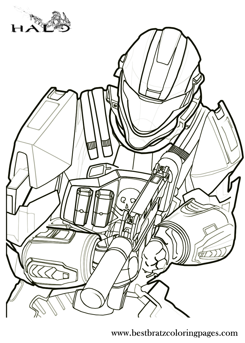 Halo Coloring Pages Master Chief