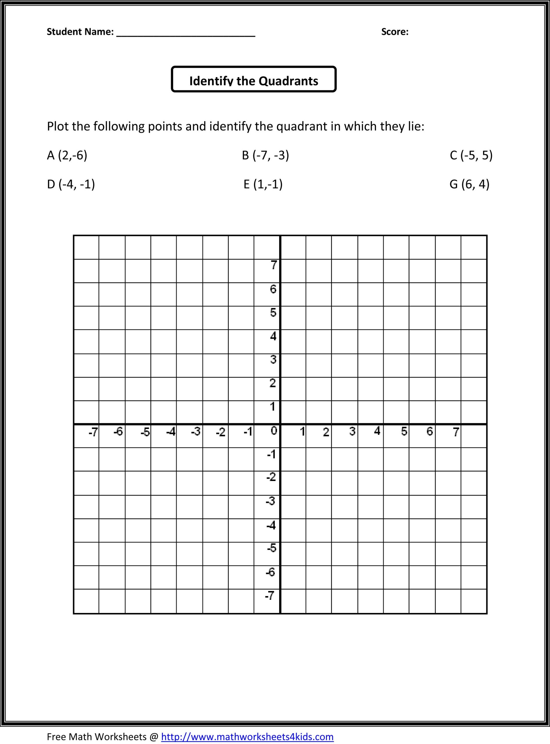Graphing Worksheets 5th Grade