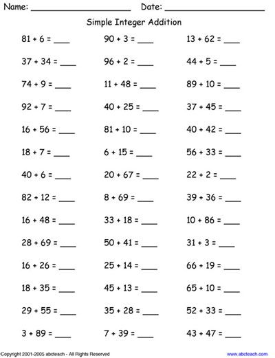 Printable Math Problems For 7th Graders