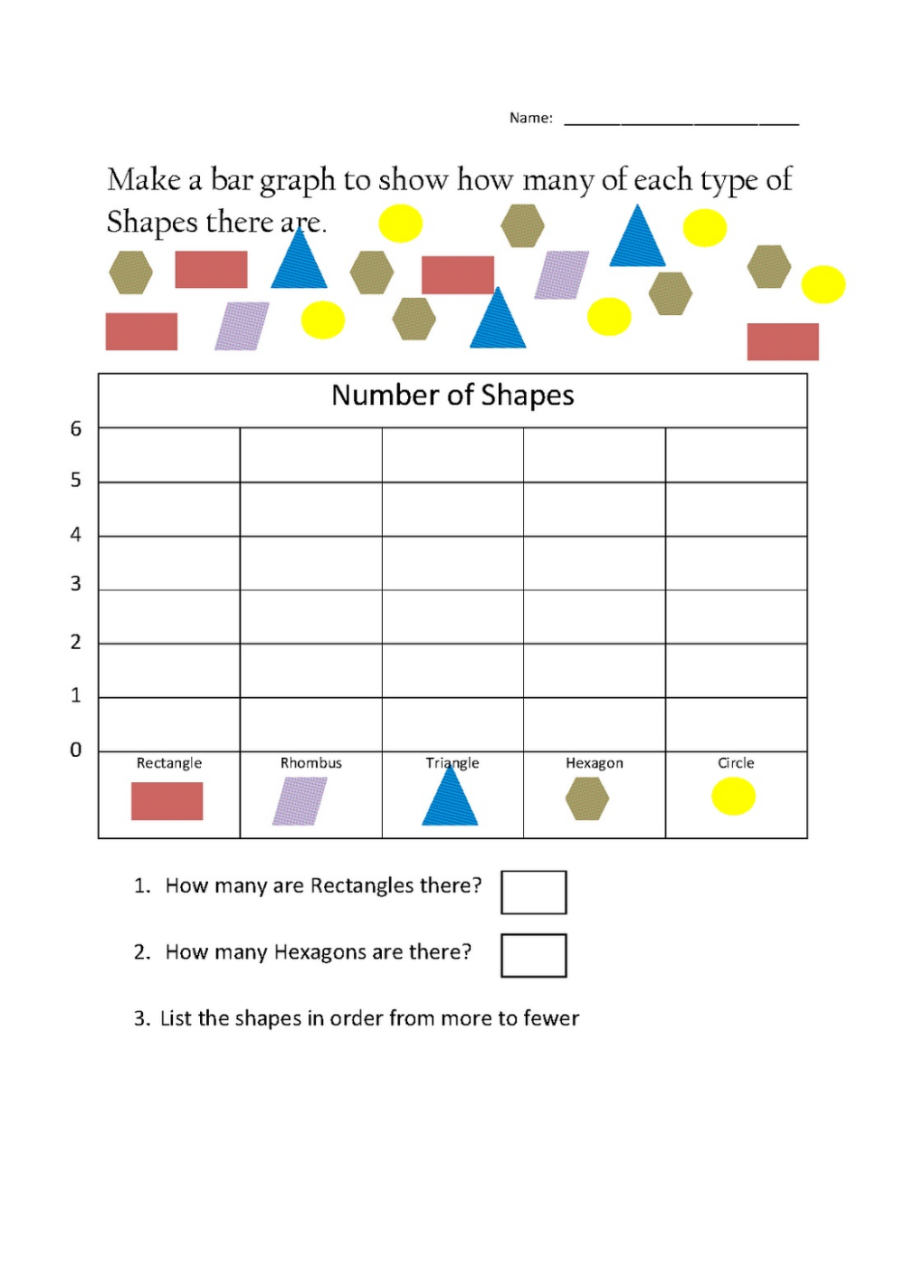 Bar Graph Worksheets 1st Grade