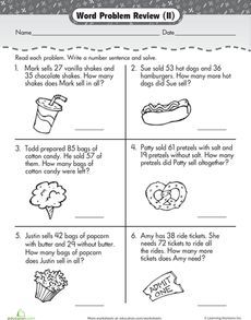 Adding And Subtracting Word Problems Worksheets Grade 2