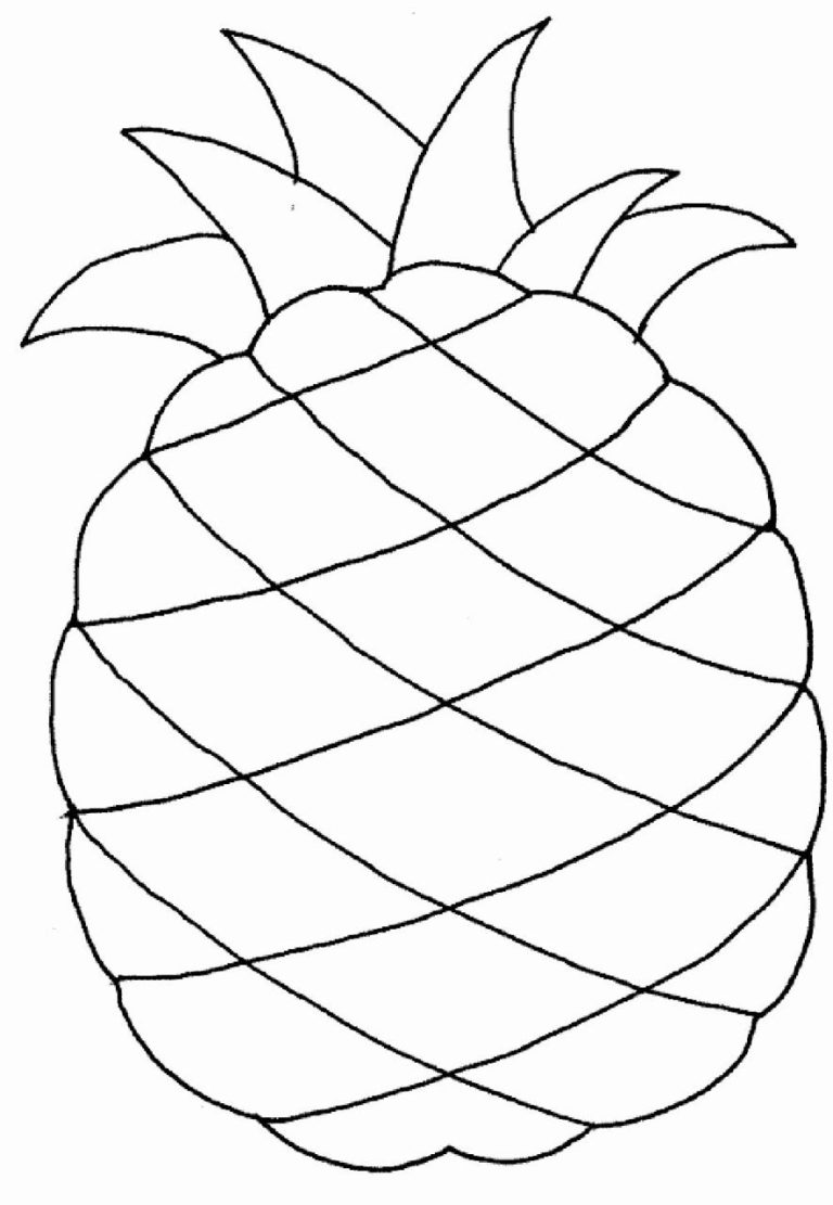 Pineapple Coloring Pages Fruit