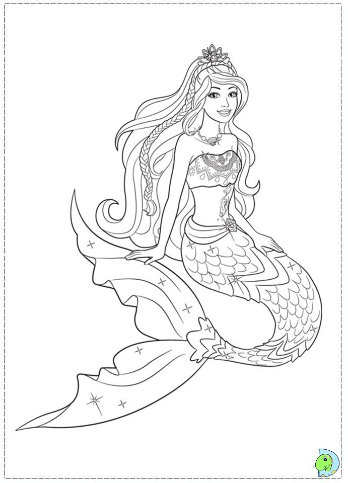 Mermaid Coloring Pages Barbie