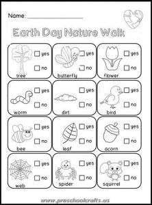 Earth Day Worksheets For Kindergarten