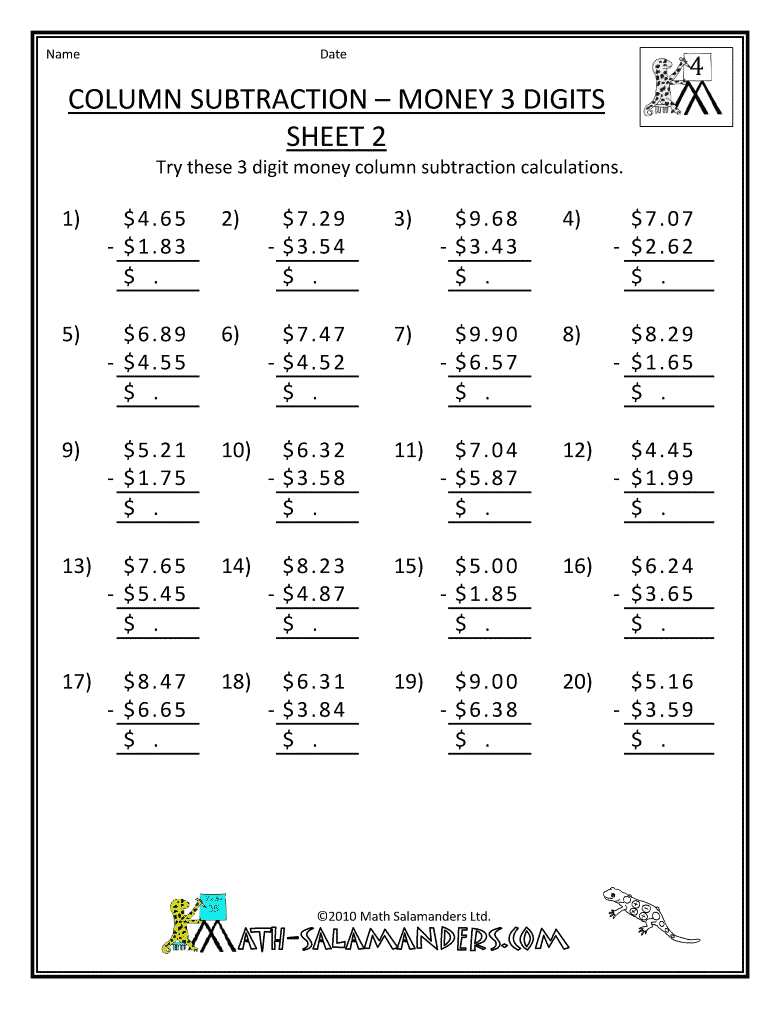 Math Problems For 4th Graders Worksheets