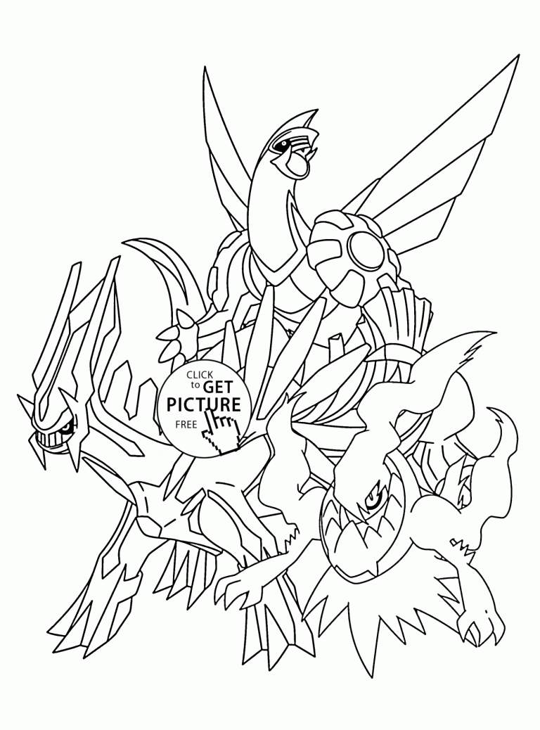 Legendary Pokemon Coloring Pages