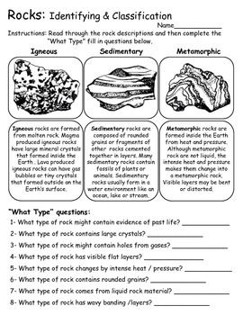 Rock Cycle Worksheet 4th Grade