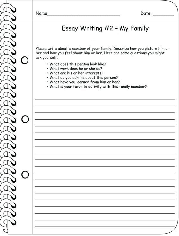 Writing Sheets For 3rd Grade