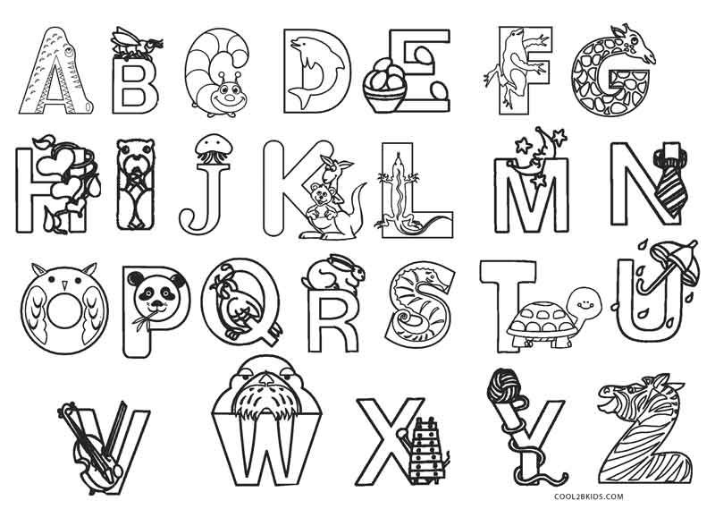 Abc Coloring Pages For Kids