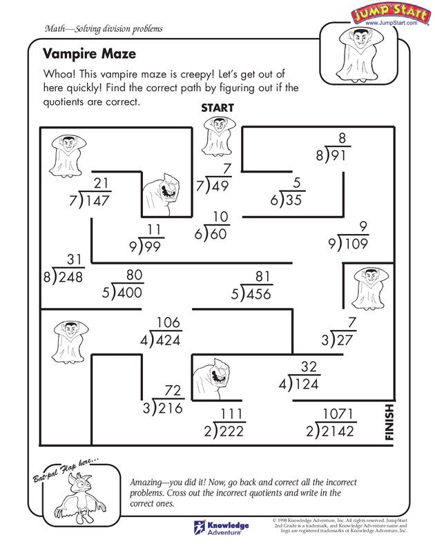 Maze Worksheets For 4th Grade