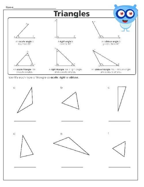 Classifying Triangles Worksheet 4-1