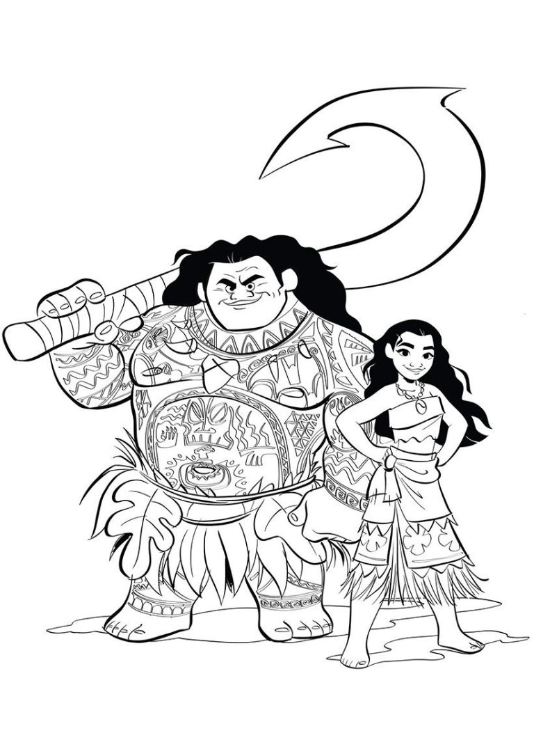 Moana Colouring Pages Pdf