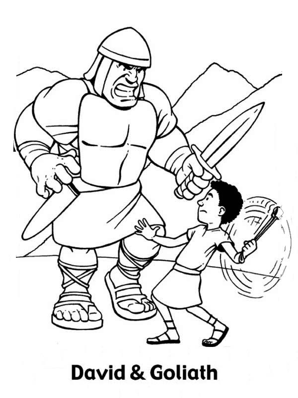 David And Goliath Coloring Pages For Toddlers