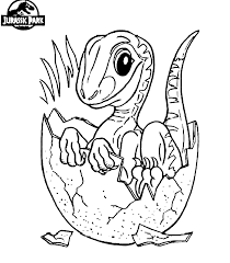 Jurassic World Coloring Pages Baby Blue