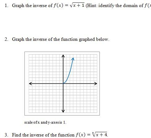 Inverse Functions Worksheet Answer Key