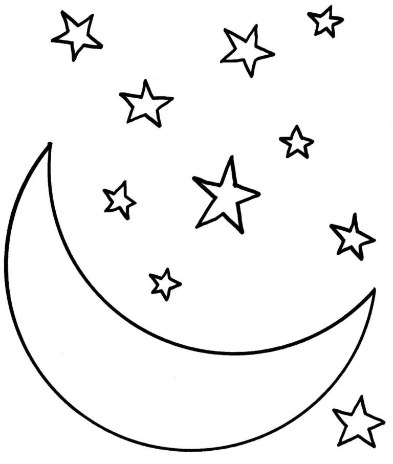 Moon Coloring Pages For Kids
