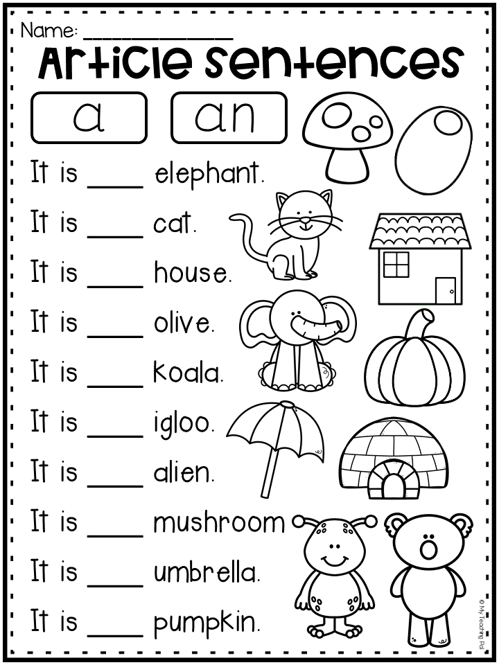 Worksheets For Kids Kindergarten