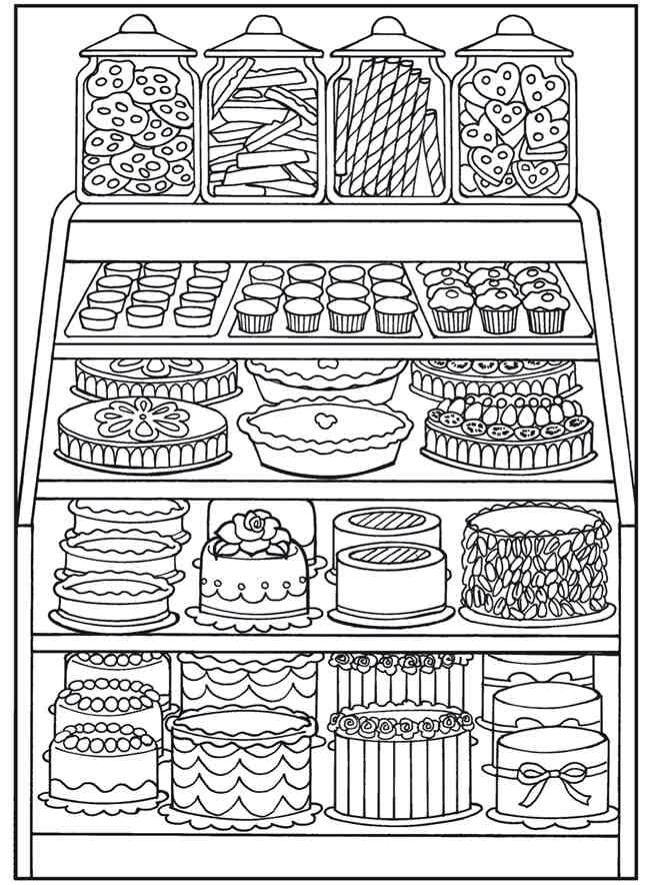 Food Coloring Pages Desserts