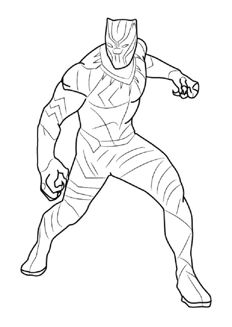 Marvel Coloring Pages Black Panther