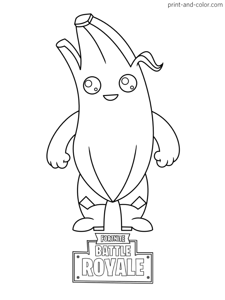 Fortnite Colouring Pages Easy