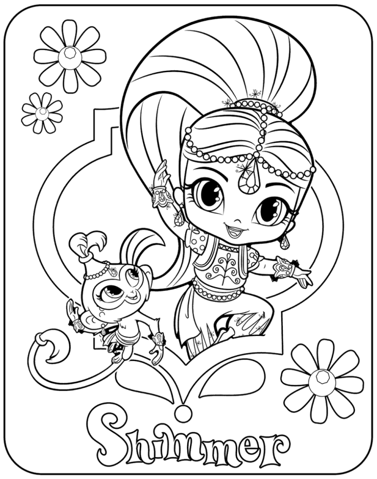 Easy Shimmer And Shine Colouring Pages
