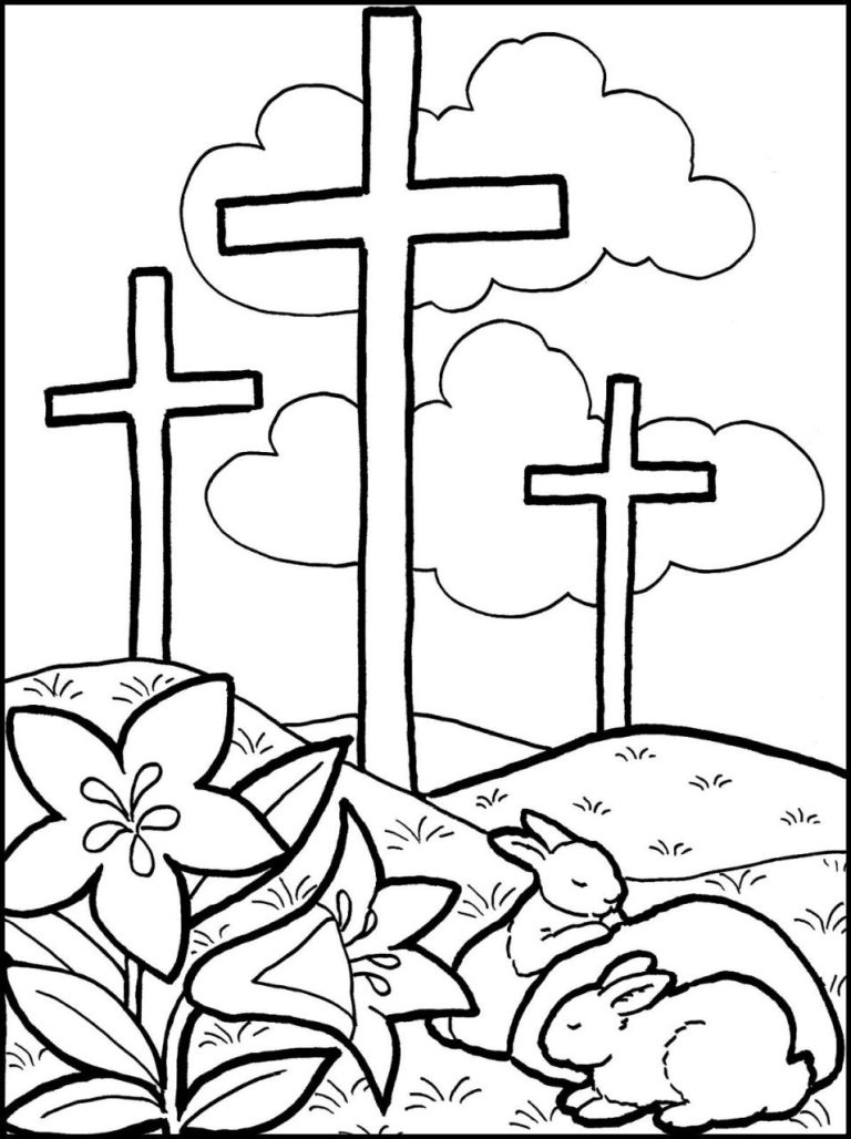 Cross Coloring Pages For Preschoolers