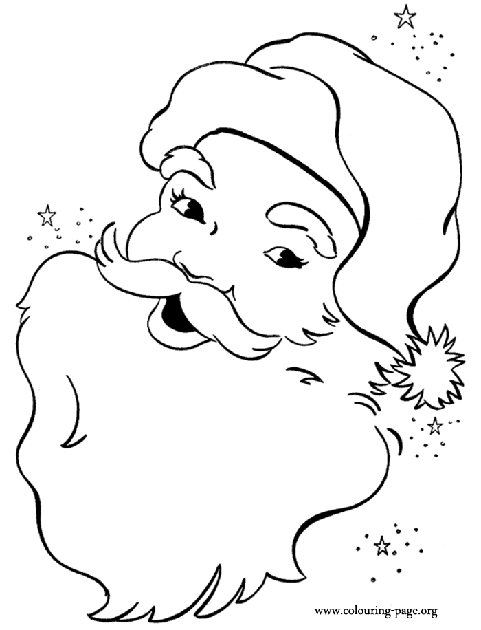 Santa Merry Christmas Coloring Pages