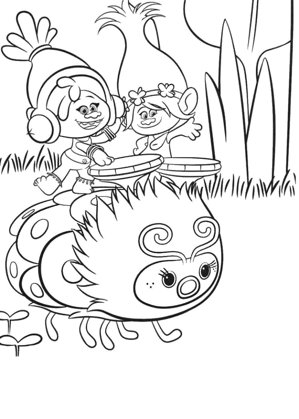 Trolls Holiday Coloring Pages