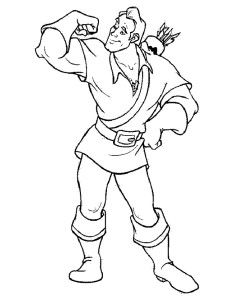 Beauty And The Beast Coloring Pages Gaston