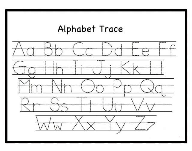 Kindergarten Tracing Letters Pdf
