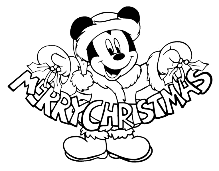 Disney Christmas Coloring Pages Printable
