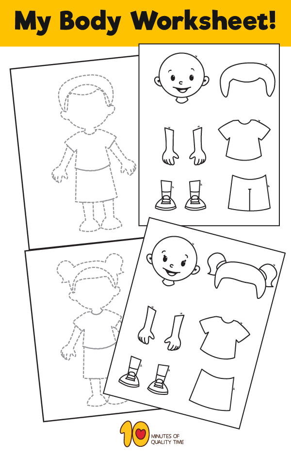 My Body Worksheets For Toddlers