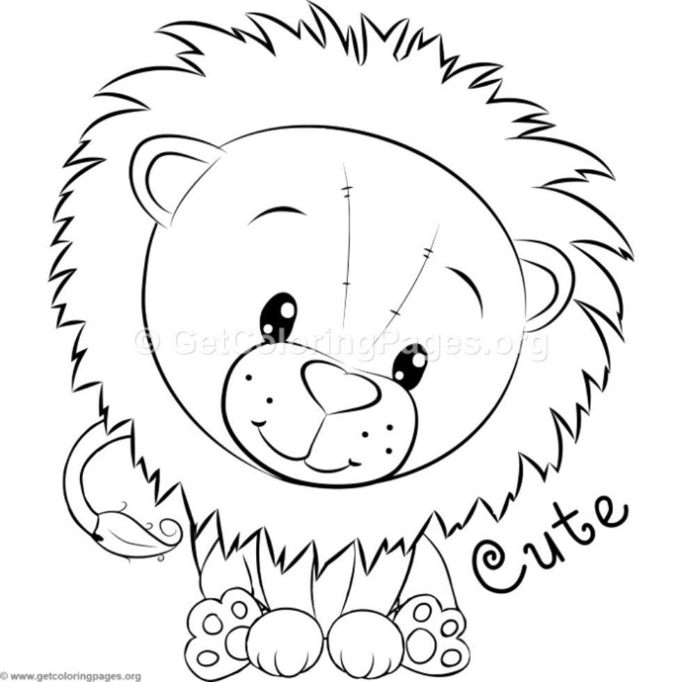 Lion Coloring Pages Cute