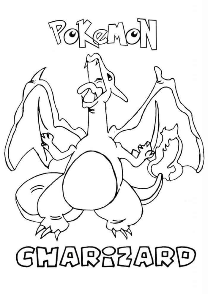 Pokemon Printable Coloring Pages Charizard
