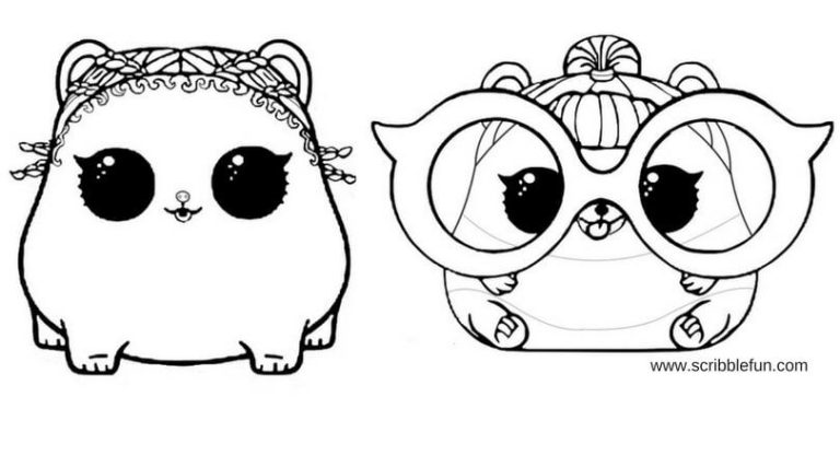 Animal Lol Dolls Colouring Pages