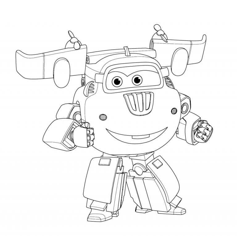 Super Wings Coloring Pages Jett