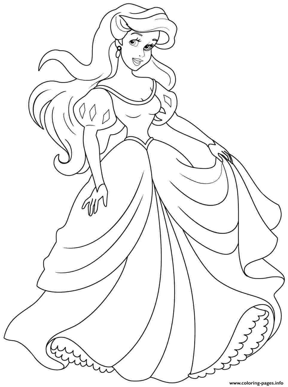 Ariel Coloring Pages Human