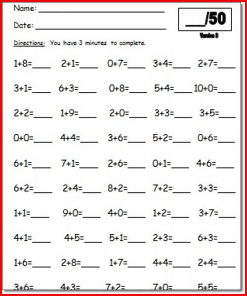 Free First Grade Math Worksheets Pdf