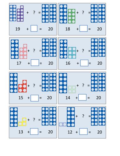 Number Bonds To 20 Worksheet Numicon