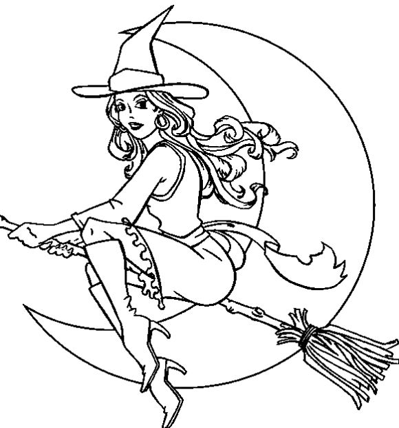 Witch Coloring Pages Free Printable