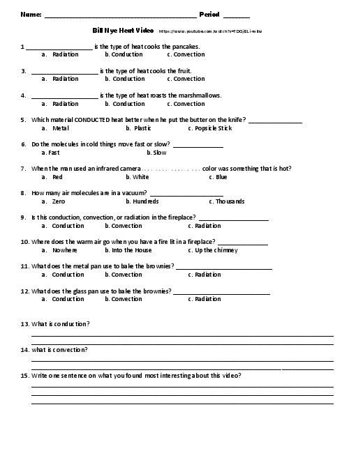 Potential And Kinetic Energy Worksheet 6th Grade Pdf