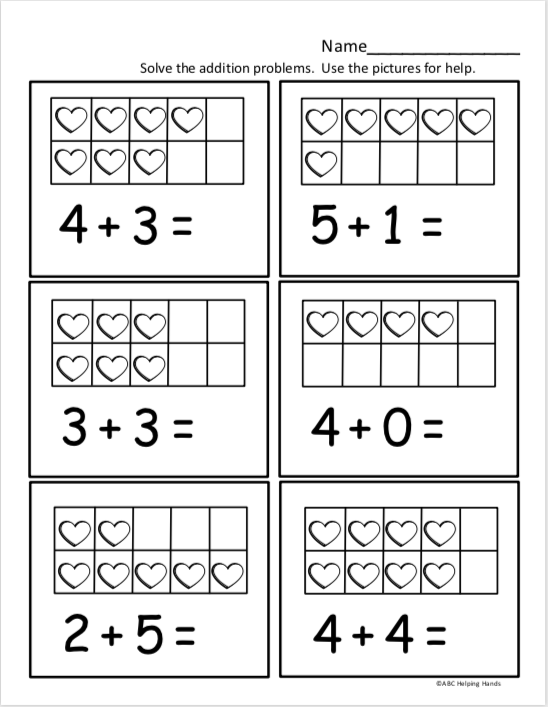 Math Worksheets For Kindergarten