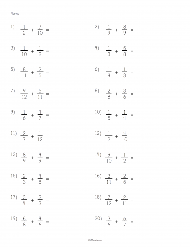 Fractions To Decimals Worksheet With Answers