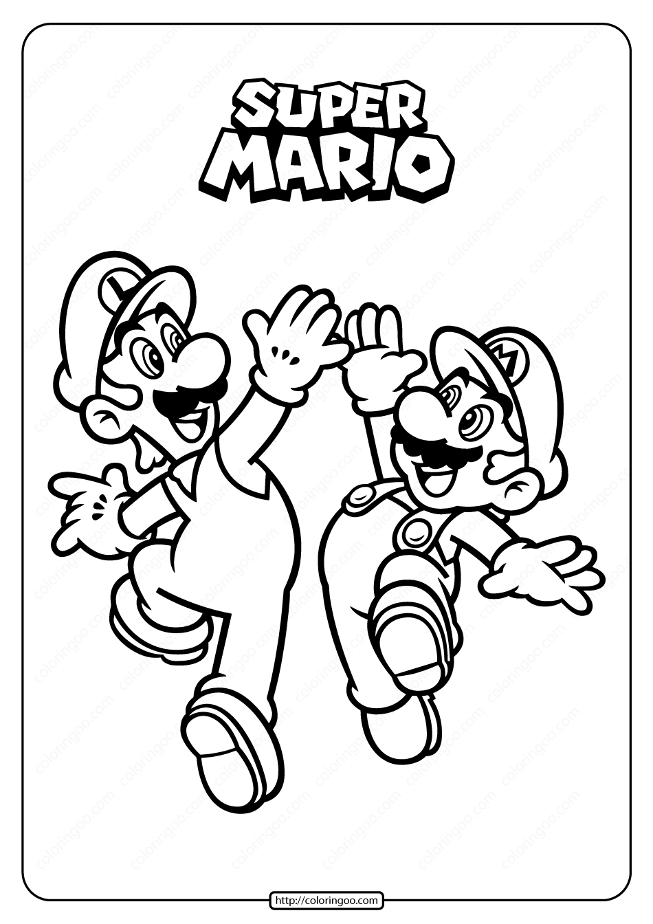 Super Mario Coloring Pages Pdf