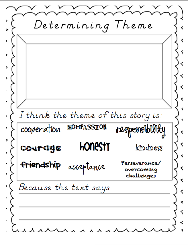 Theme Worksheets 2nd Grade
