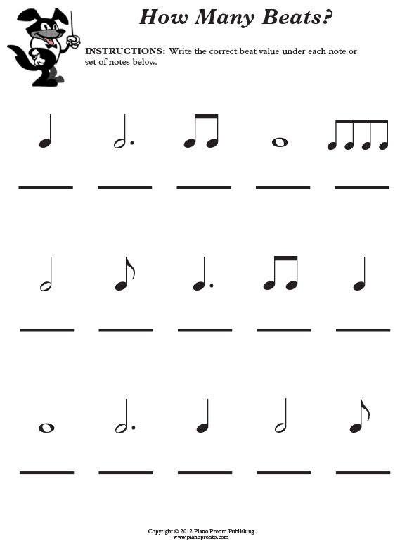 Music Theory Worksheets Pdf