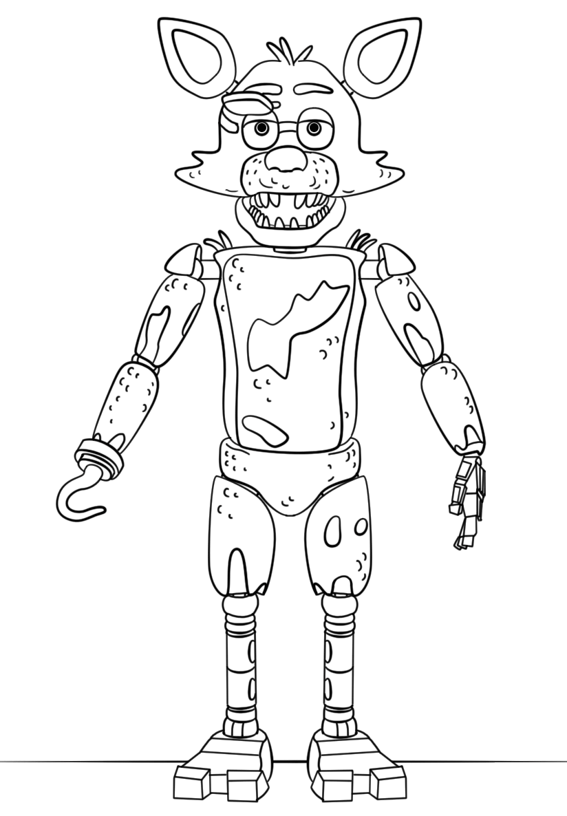 Fnaf Coloring Pages Foxy