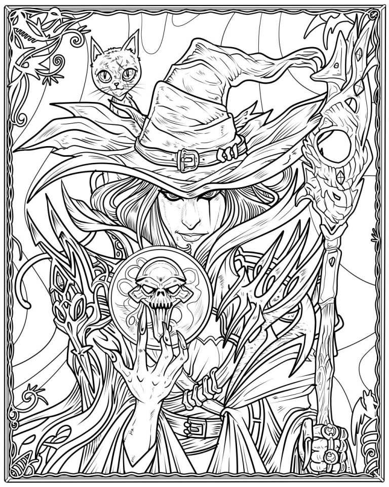 Witch Coloring Pages Free